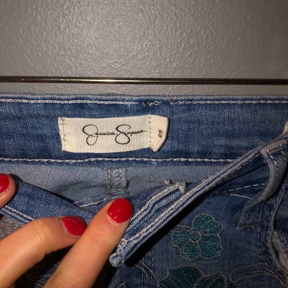 Jessica Simpson Floral Forever Low Rise Jeans - Picture 6 of 8